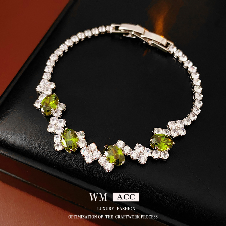 Zircon geometría irregular pulsera de fijación ligera de lujo de alto nivel pulsera de nicho de moda exquisita joyería de mujer