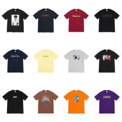 クロスボーダーファッションとトレンディなシュプリームレタープリントラウンドネック半袖ユニセックスストリートファッションTシャツドロップシッピング