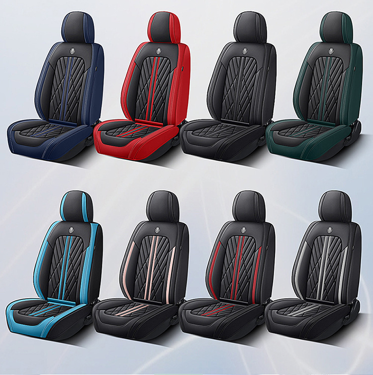 Car Seat Cushion Fully Surrounded by Leather New Car Cushion Seat Cover Four-Season Universal Nappa Leather Special Cushion Car Cover