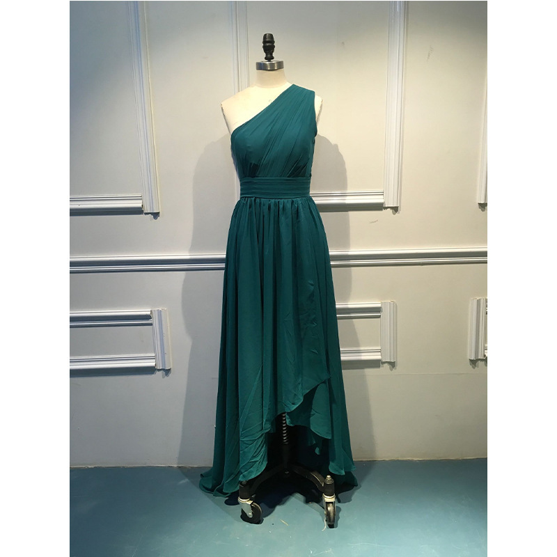 Vestido de noche para mujeres verano 2026 nuevo temperamento hombro pequeño cola celebridad fiesta de cumpleaños vestido diario