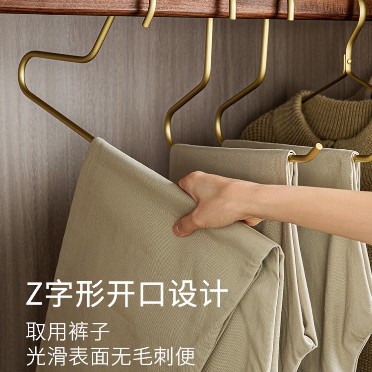 Perchero de pantalones de aleación de aluminio para uso doméstico, percha especializada para pantalones, almacenamiento de armario, tendedero multifuncional con gancho simple para secar ropa.