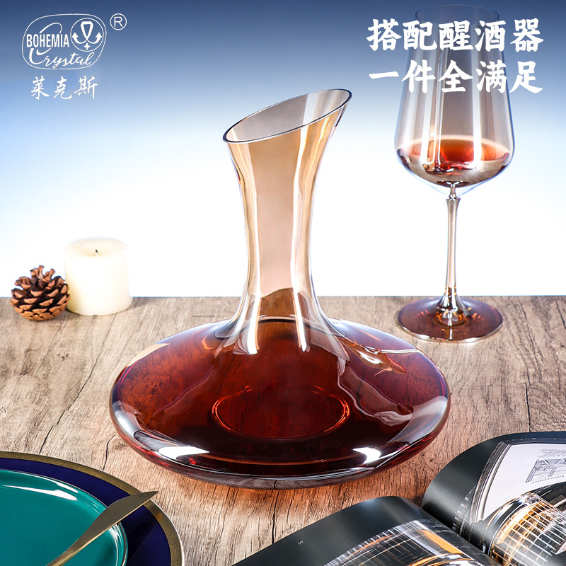 Importación checa de Crystal Crystalex vinos rojos, caja de regalo de alta calidad, tazas de pie alto, bebidas de vinos, regalos de Año Nuevo