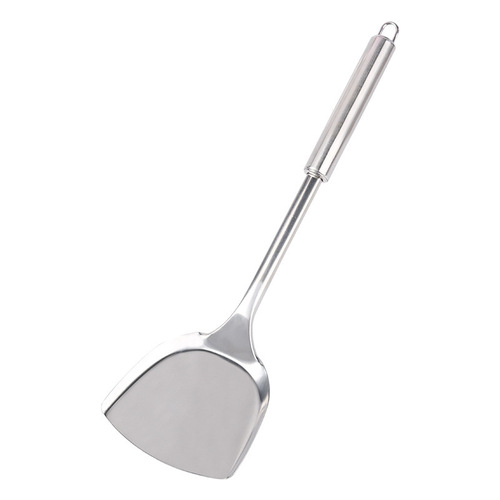 Stainless steel spatula with wooden handle, household simple frying spatula, creative wooden spatula, kitchen utensils, cooking spatula, cooking spatula