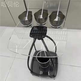 面板工具车理发店烫染储物柜推车亚克力美发店收纳理发工具杠车