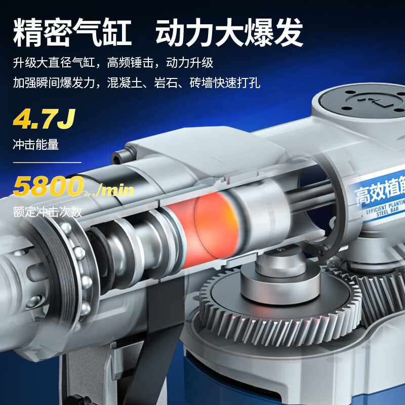 Dongcheng martillo eléctrico de embrague de seguridad no golpear mano DVR amortiguación de resorte de alta potencia 1200W de carga pesada