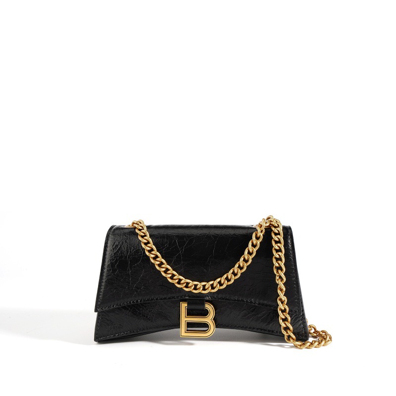Hourglass Bag For Women 2025 New Arrival Genuine Leather Ruched Chain Crossbody Underarm Bag Luxury Multi-Compartment Small Phone Bag - Thumbnail 8