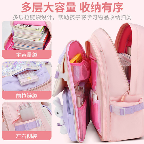 New Girls Refrigerator Primary School Bag Junior High School Casual School Bag Girls Backpack Decompression Waterproof Large Capacity