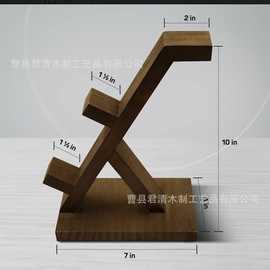 实木电脑桌置物架木制游戏手柄支架耳机收纳架木质电脑外设整理架