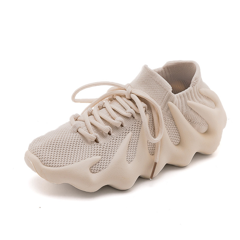Volcánico bollos al vapor zapatos deportivos de las mujeres estilo coreano 2023 nueva primavera malla transpirable superficie volador tejido pulpo zapatos