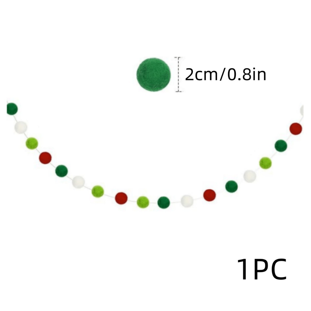 크리스마스 모피 공 배너 빨간색과 녹색 4가지 색상