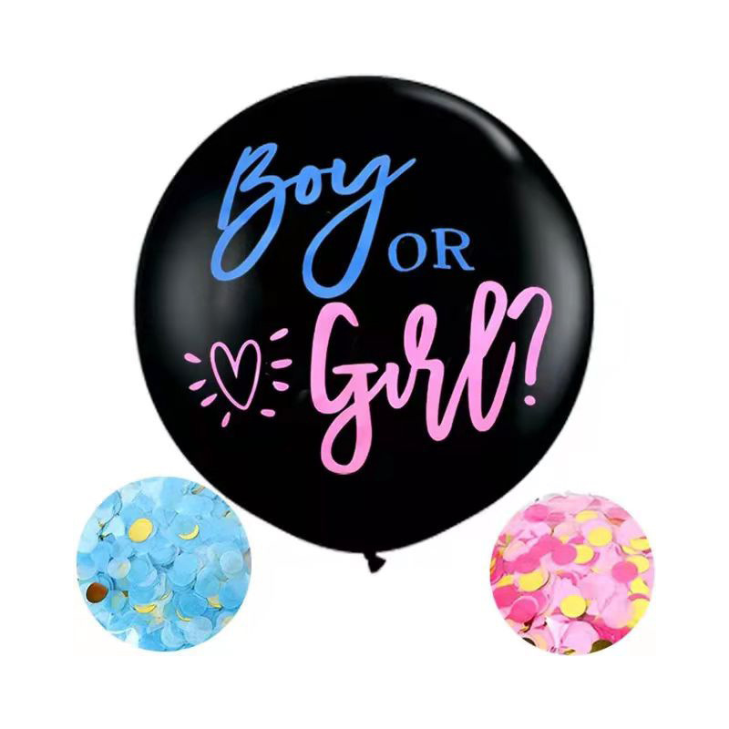 Globo gigante de látex 36” – Revelación de género niño/niña – Decoración para baby shower o cumpleaños