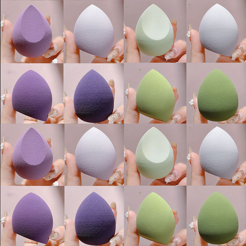 Juego de esponjas de belleza transfronterizas, esponjas de maquillaje, borlas de maquillaje, gran cantidad en stock, venta directa del fabricante, esponja de maquillaje, esponja huevo.