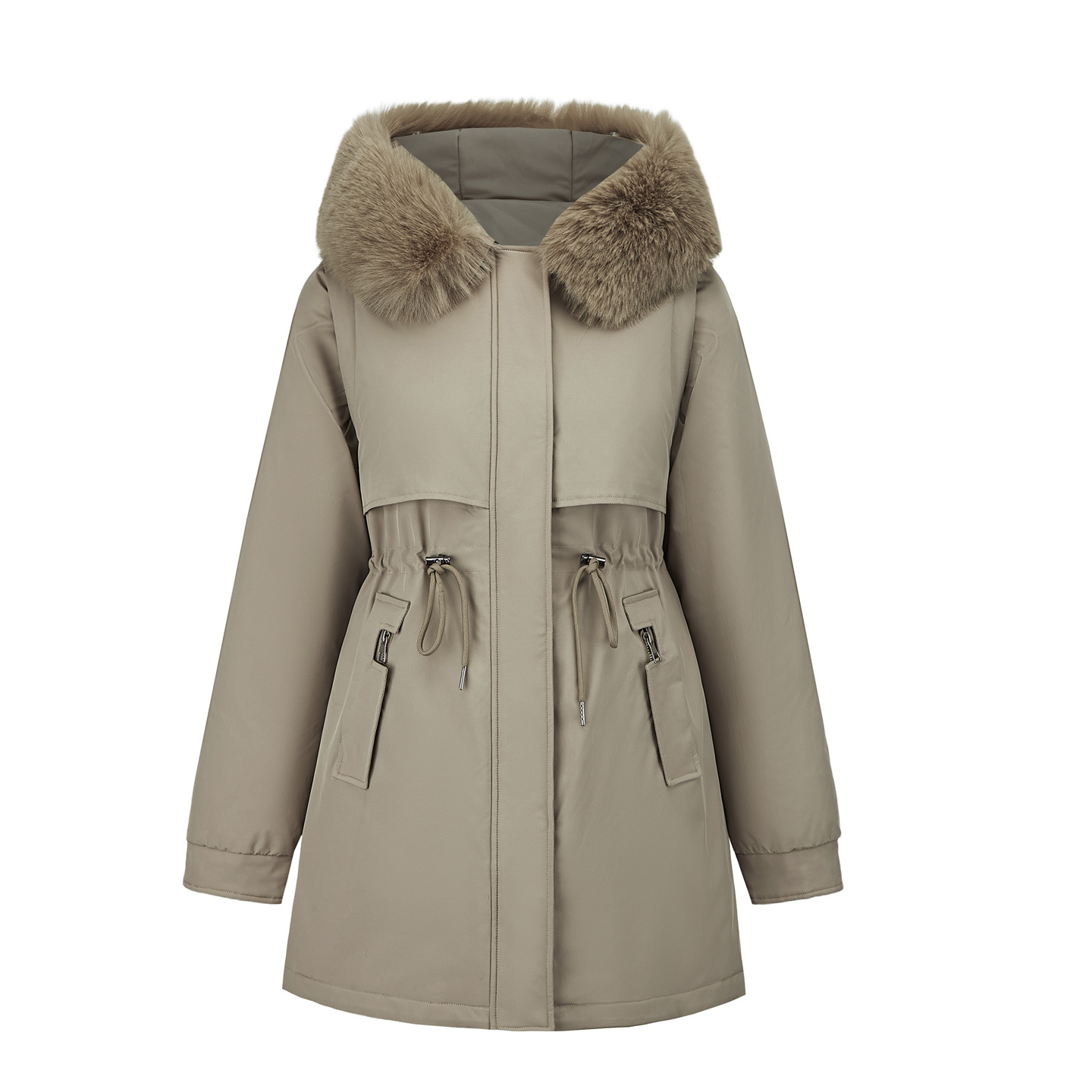 Transfronterizo Packer algodón de mujer invierno 2025 nuevo algodón de cintura chaqueta de algodón largo y grueso chaqueta de lana image 5