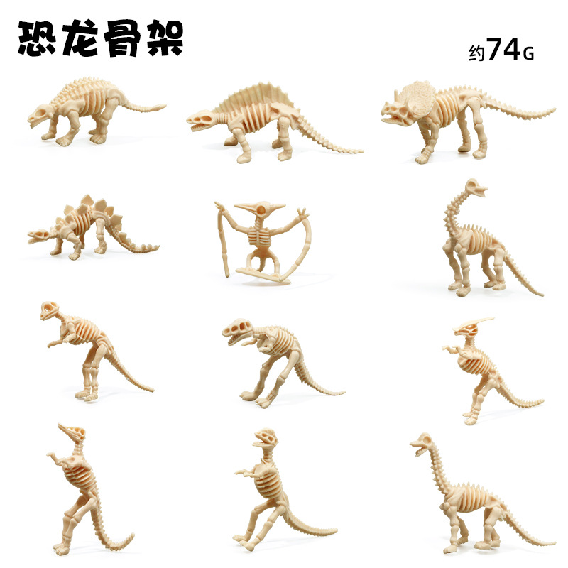 Modelos de esqueletos de dinosaurios arqueológicos para armar, cuidadosamente seleccionados, 12 tipos de modelos de esqueletos de dinosaurios, juguetes para puestos callejeros, juguetes de modelos de dinosaurios realistas.