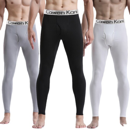 Thermal leggings for men, thin and lined, tight underpants for young women, warm set, fashionable men's winter and autumn pants
