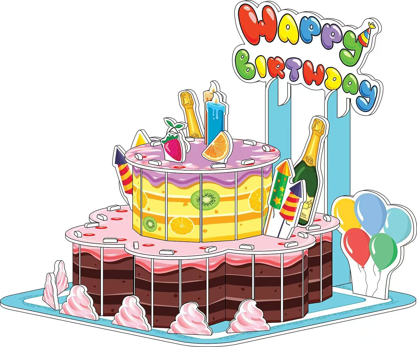 Diy子供新しい3d立体パズルモデル学校ギフト紙カラー手作りパズル玩具品質保証