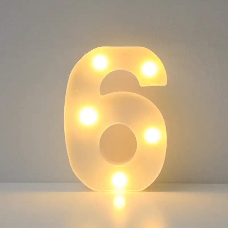 Amazon (16cm) LED blanco inglés número de letras lámpara de cumpleaños propuesta de matrimonio atmósfera lámpara LED lámpara decorativa