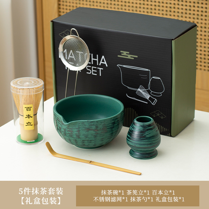 日本クロスボーダー Amazon 抹茶セット セラミック抹茶ボウル 茶筅 立百本立 宋代茶ツール 注ぎ口付き|undefined
