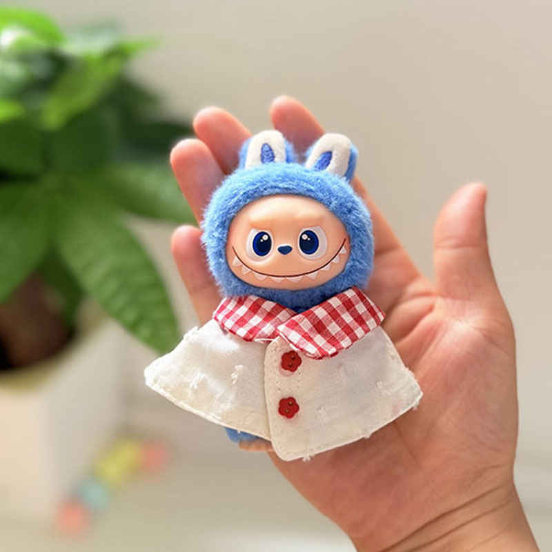 迷你版4.0LABUBU搪胶脸毛绒盲盒玩偶衣服圣诞套装小鼻嘎心底密码|undefined