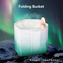 家用免安装泡澡桶大号加厚夹棉保温儿童大人专用洗澡折叠浴桶跨境