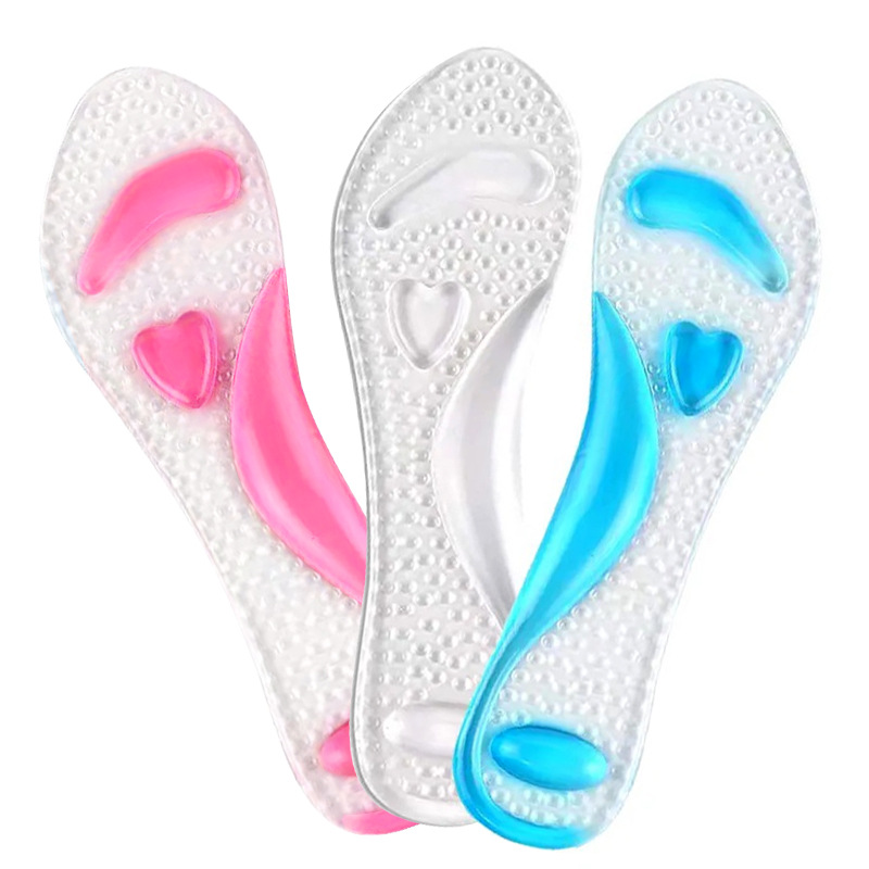 arco transparente siete puntos almohadilla gel tacones altos grueso almohadilla corrección soporte de pie amortiguador masaje plano almohadilla