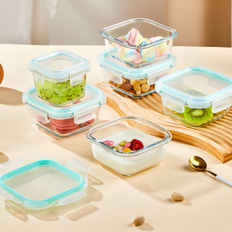 Caja de subenvasamiento de pequeña capacidad especial para bebés bolos de alimentos suplementarios pequeña caja de almuerzo de alimentos de microondas calentamiento caja de preservación de vidrio