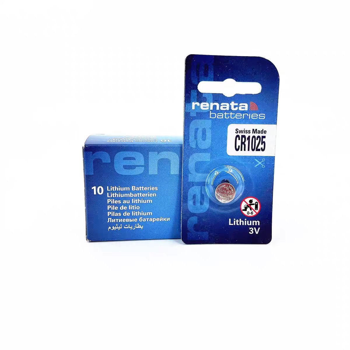 瑞士Renata纽扣电池CR1025电池3v锂电池手表汽车钥匙遥控器电池