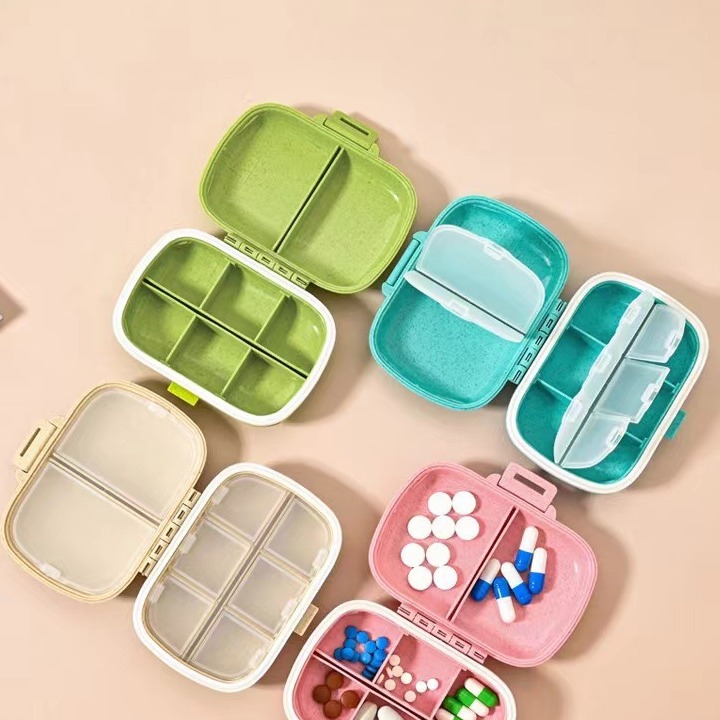 Pastillero Semanal, 8 Compartimentos, Mini, Sellado