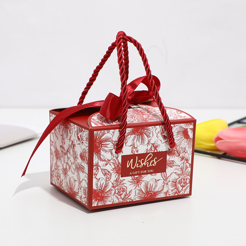 伴手礼结婚喜糖盒子手提式婚礼糖包装盒创意礼品盒订婚纸盒定制详情3