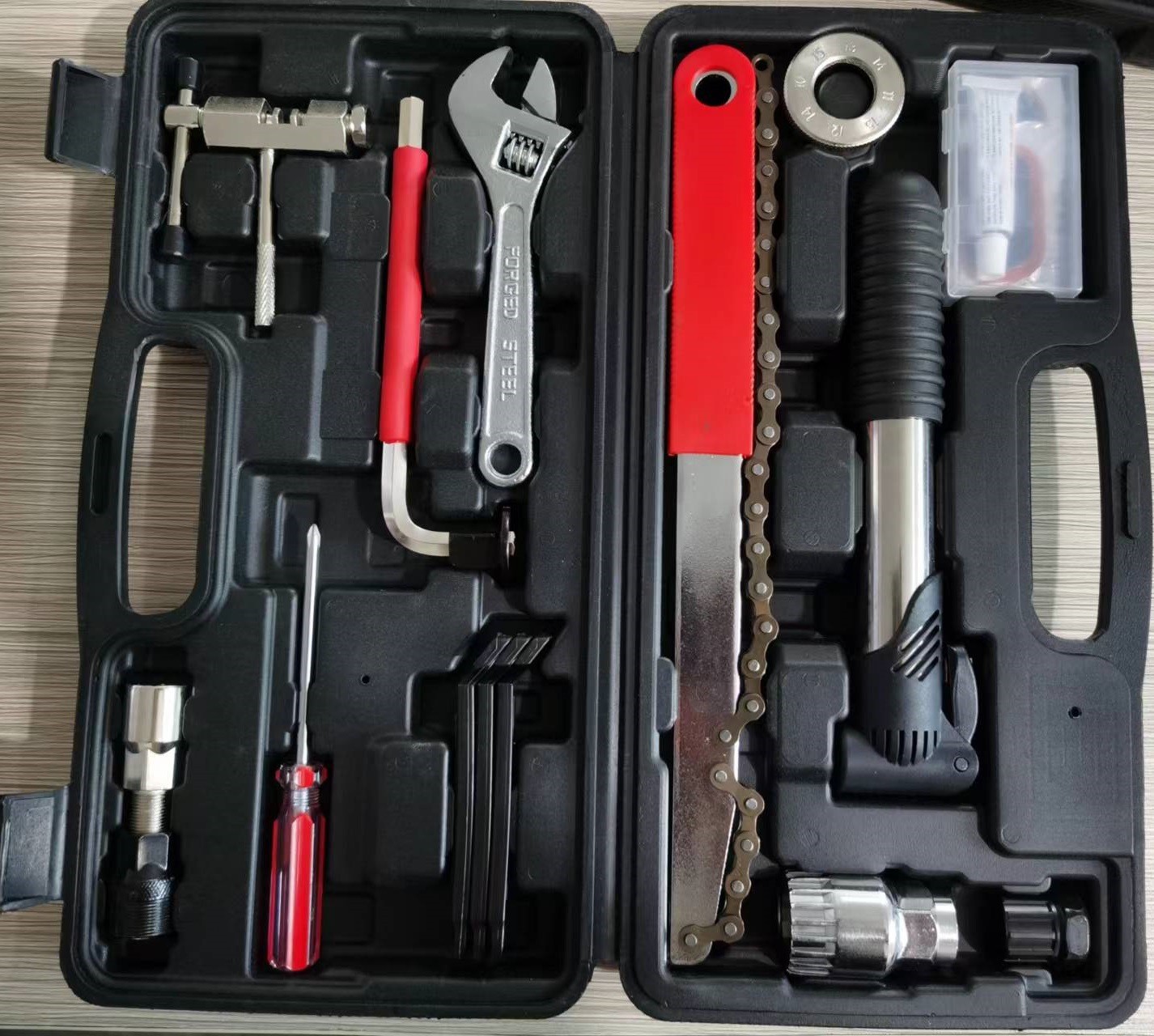 Bicicleta conjunto completo de herramientas de reparación portátil llave de mantenimiento Equipo conjunto completo de herramientas de reparación combinación traje
