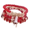 Fashionable ethnic acrylic glossy bracelet with tassels, city style, boho style, ethnic style