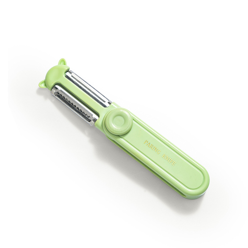 Cuchillo creativo de raspado de acero inoxidable 2 en 1 raspado de raspado de raspado multifuncional de verduras frijoles raspado de alambre cortador