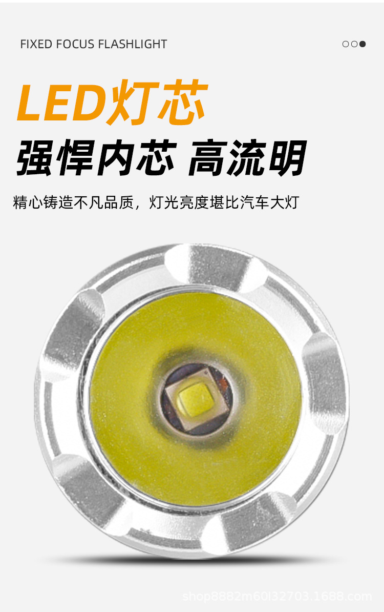 New Mini High-Brightness Flashlight, Convenient Charging Flashlight, Three-Speed Adjustment, Outdoor Hat Clip Light, Work Light 16340