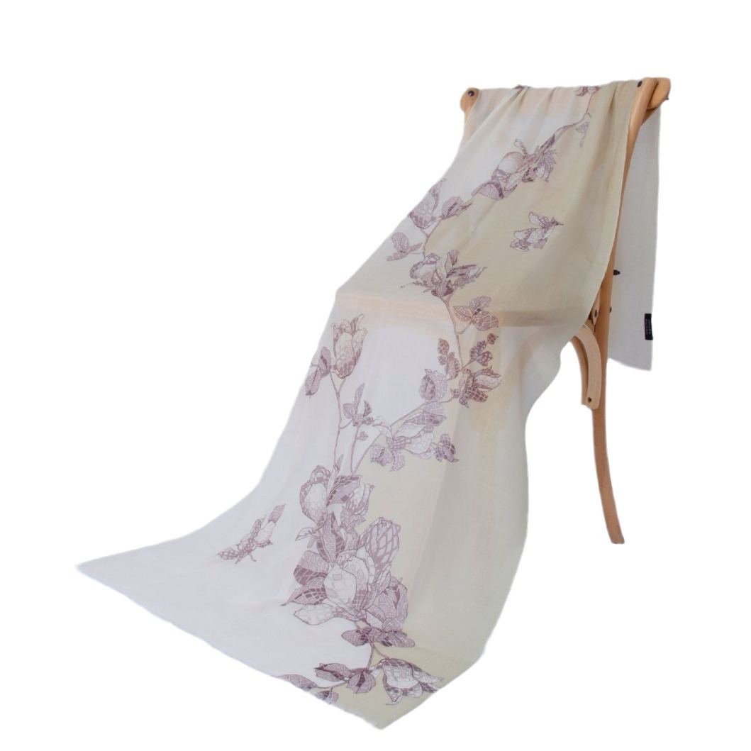 Fábrica de Mongolia Interior cabello recto de cachemira pura impresión por computadora de pulverización otoño y invierno cuatro estaciones ligera y delgada bufandas de moda