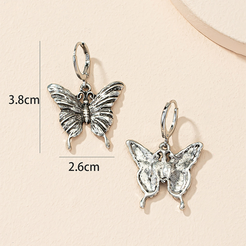 Retro Distressed Butterfly Simple Fashion Alloy Earrings Jewelry Female display picture 4