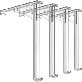 W007直角饰片4个，跨境零售 3.5英寸百叶帘垂直帘窗帘定位夹片
