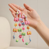 Brand cute mobile phone, pendant, beaded bracelet for elementary school students, backpack accessory, Korean style, flowered