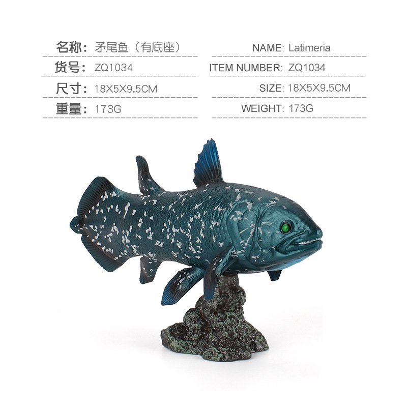 Exportación transfronteriza simulación estática sólida modelo animal marino lengua gigante pez cocodrilo angula ornamental peces decoración juguete