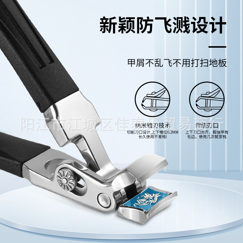Spot New Elbow Nail Clipper Stainless Steel Long Handle Nail Clipper Large Opening Grip Manicure Pliers Manicure Pliers