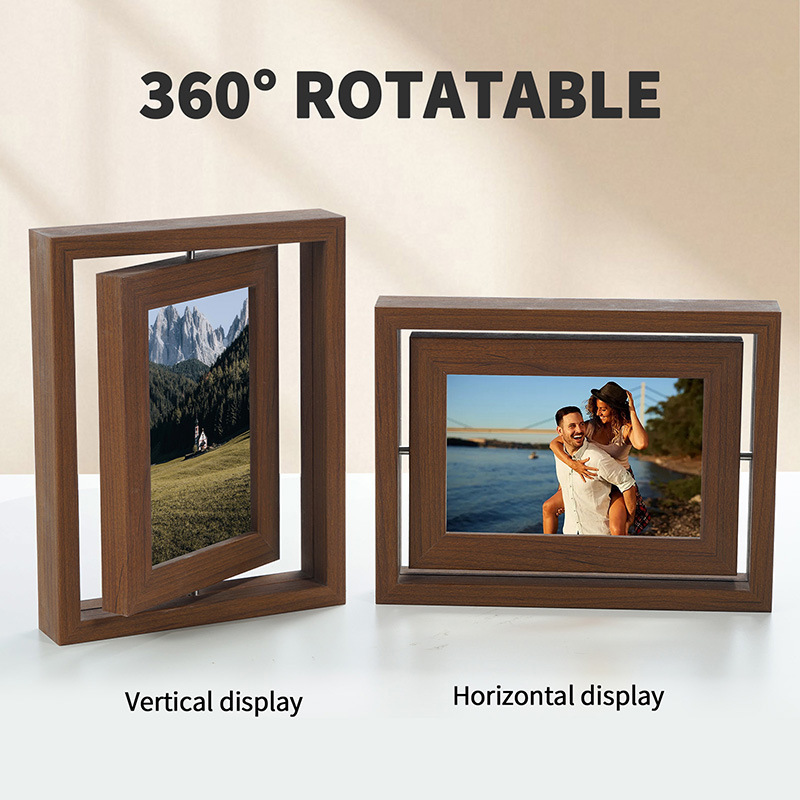 Nordic Style Creative Photo Frame with Double-Sided Rotating Transparent Display Stand for 6inch 7inch Photos, Couple Photo Display Stand Manufacturer Nordic Style Creative Photo Frame with Double-Sided Rotating Transparent Display Stand for 6inch 7inch Photos, Couple Photo Display Stand Manufacturer