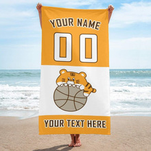 定制浴巾沙滩巾超细纤维毛巾布数码印花长方形游泳速干浴巾定做