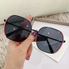 Metal fashionable sunglasses, face blush, glasses, new collection, European style, internet celebrity