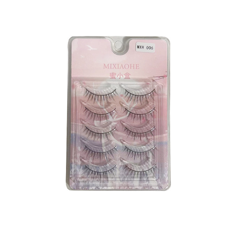 蜜小盒06黑梗自然小恶魔漫画眼睫毛细水晶梗假睫毛自然整条仙子毛