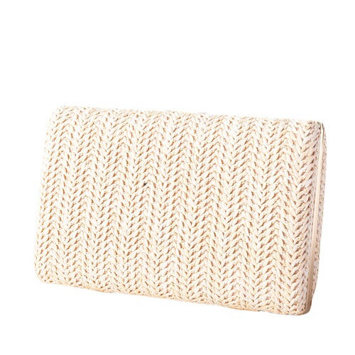 Creative Grass Weaving Square Handbag, Evening Clutch, Ladies' Elegant Dinner Bag, Solid Color Chain Bag, Wholesale