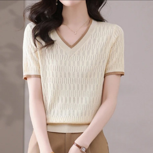 2025 New Summer Style Collared Short-Sleeved Shirt for Women and Mothers Summer Fashion Tops Purple Small