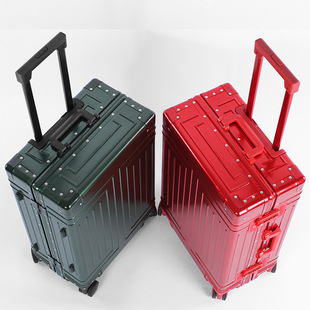 New all-aluminum magnesium alloy luggage case 20-inch boarding trolley case universal wheel 24-inch suitcase female a generation of hair