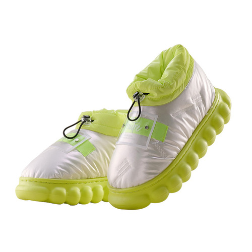 New cotton slippers for women in winter, warm and non-slip, couple home indoor cartoon waterproof ball bag with cotton shoes for men in winter