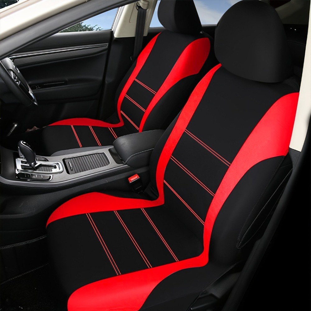 Cross-Border Four-Season Universal Single Seat 2-Piece Set + Double Seat 4-Piece Set Car Seat Cover with Waistline Design Fabric Cushion Cover
