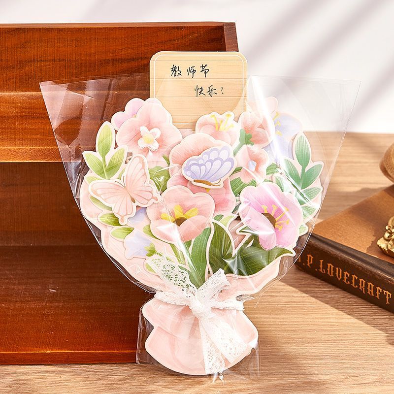 2024新款幼儿园贺卡diy手工材料制作教师节礼物花束感谢卡片