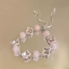55# Bracelet-Silver-Pink